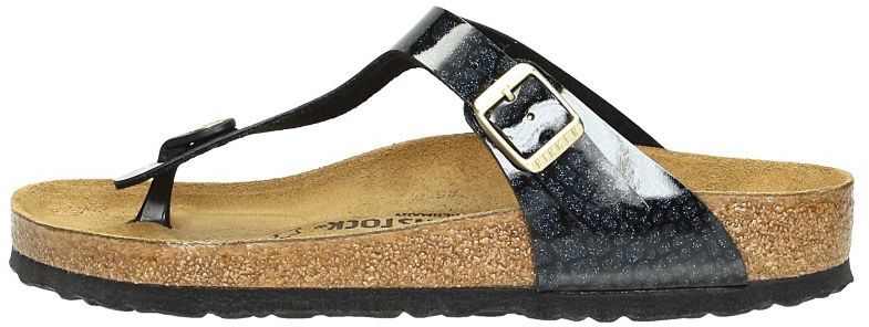 Birkenstock gizeh sales zwart lak